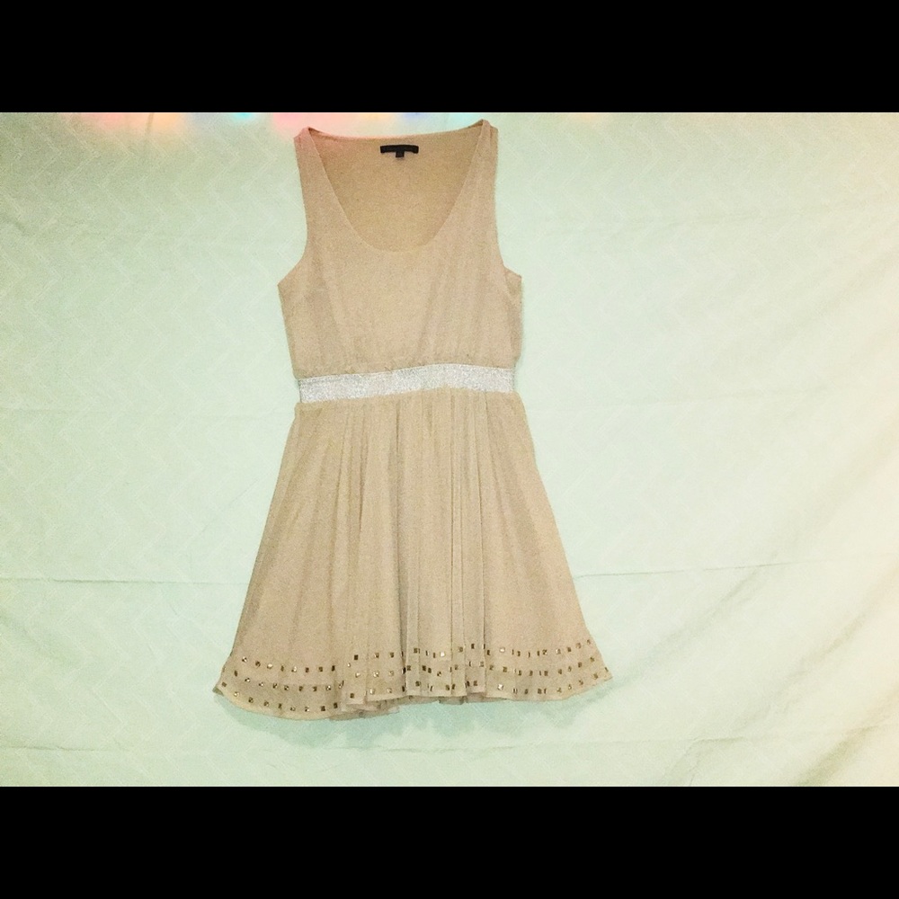 Lucca Couture // Beige women’s sleeveless dress